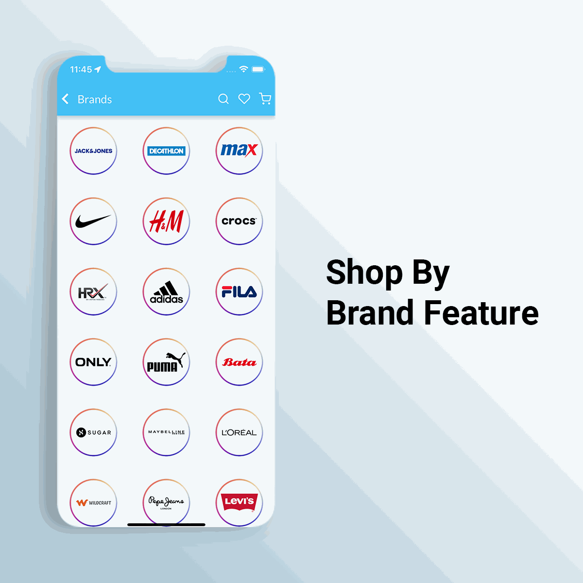 Shop by brand Feature
