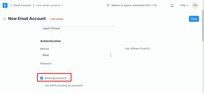 Email Account Set up In ERPNext
