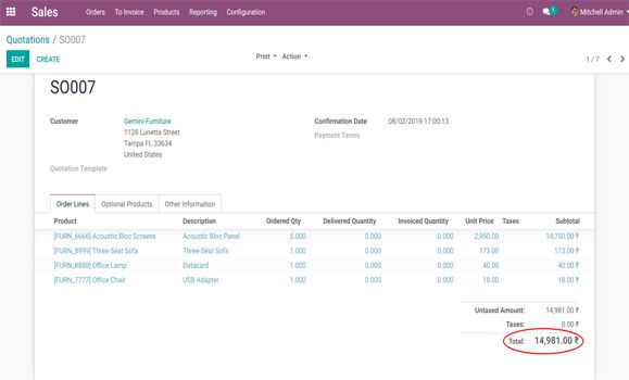 Sum and Average in Odoo List View