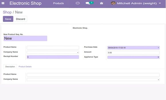 Form View in odoo