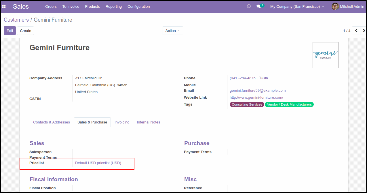 Multiple Price Per Products - Odoo