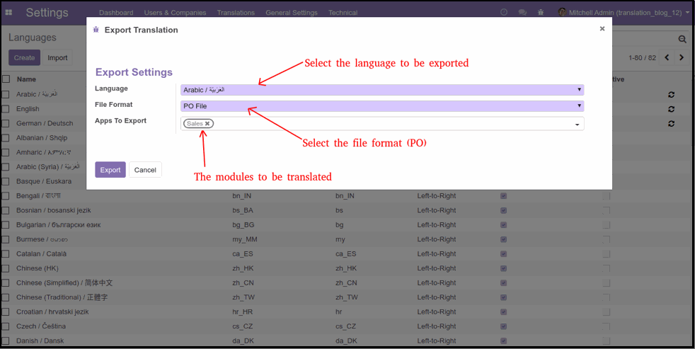 Add Translation in Odoo Custom Module