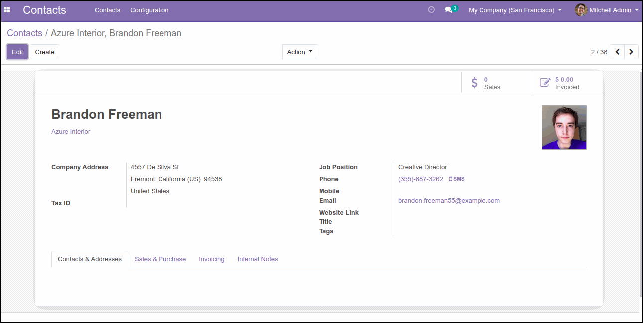 Form View in Odoo