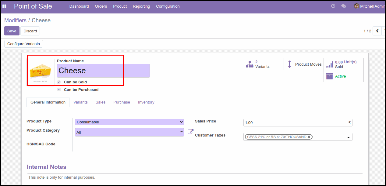 How Odoo POS Pizza Modifiers Module Works