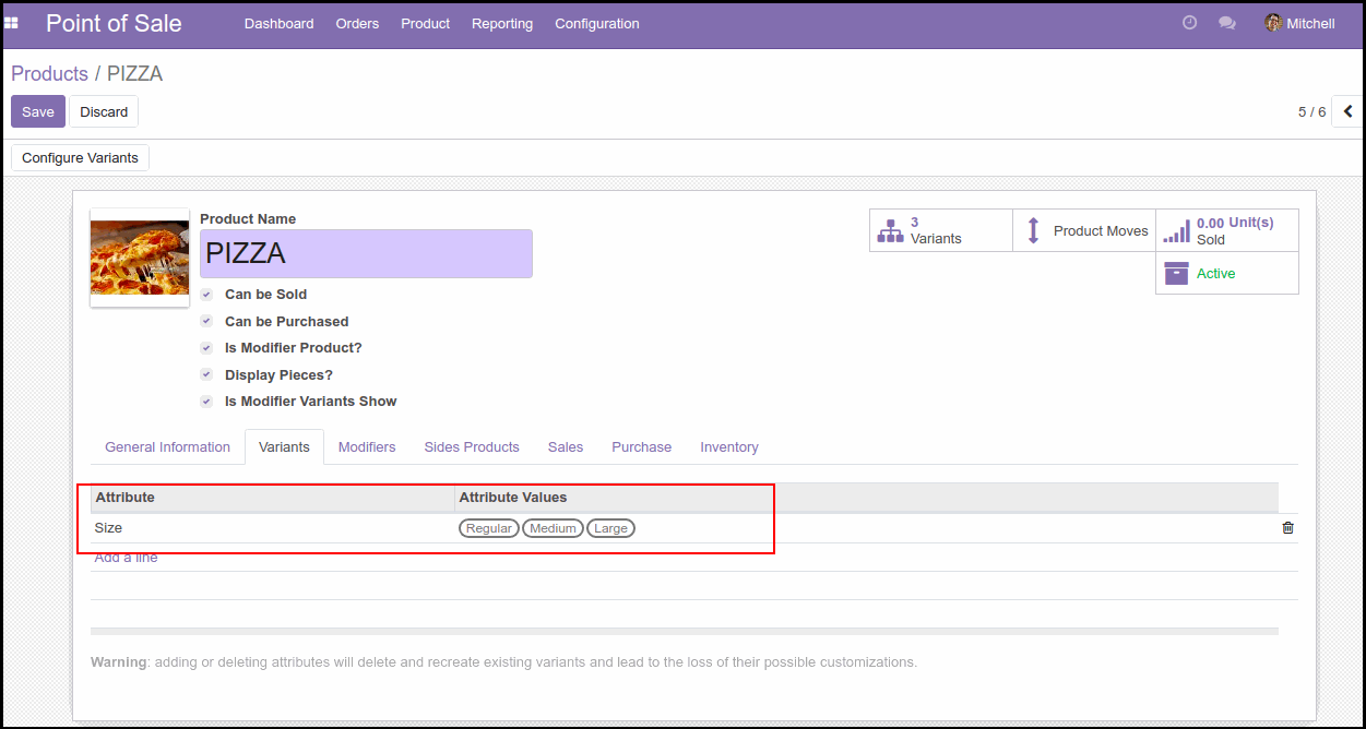 How Odoo POS Pizza Modifiers Module Works