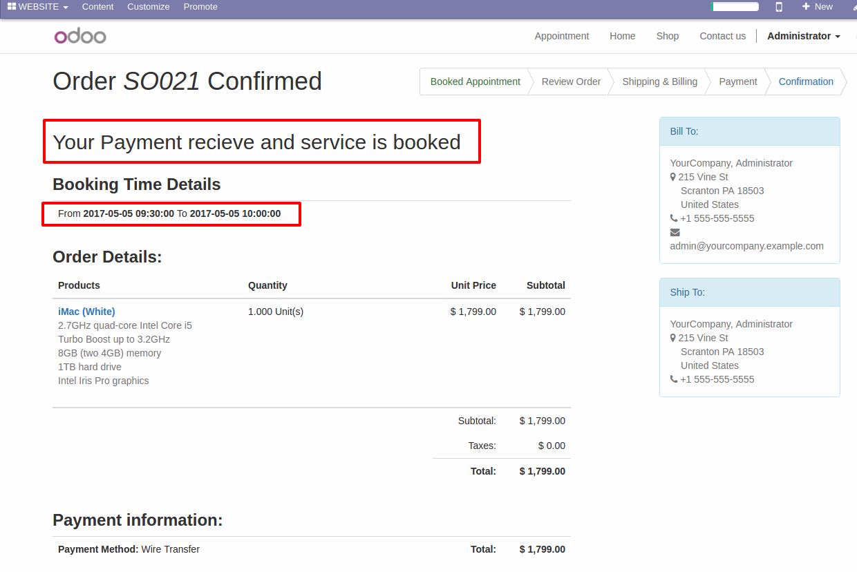 Book Service In Odoo- Step by Step Process