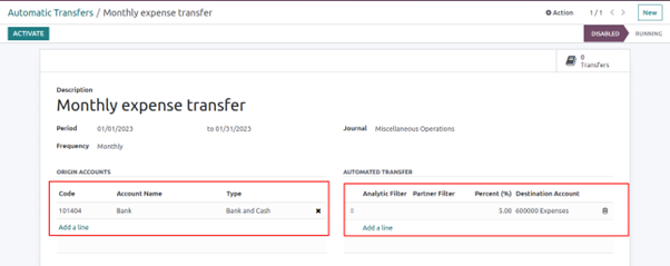 When can Automatic Transfer be used in Odoo