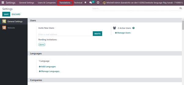 Overview of Website Language Flag Odoo Module