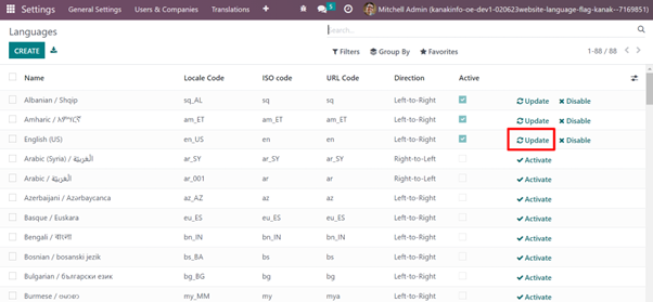 Overview of Website Language Flag Odoo Module